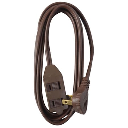 Virtual SPT-2 Extension Cord, 16 AWG, 16/2, 3 Outlets, Brown, Vinyl, 11 ft VI2055635